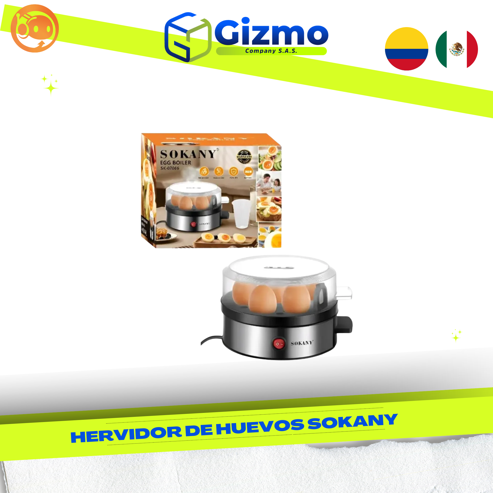 Hervidor de huevo sokany 🥚